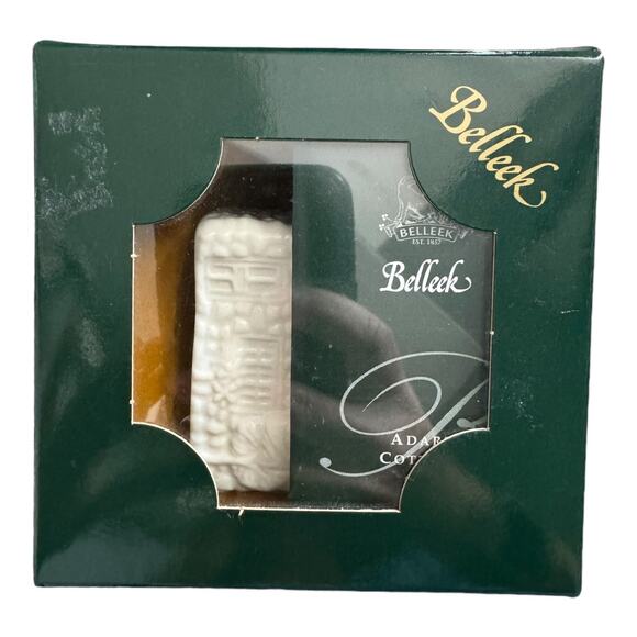 NWB Vintage Irish Belleek Porcelain Christmas 04 ornament Adare Cottage - Boxed - Picture 7 of 13